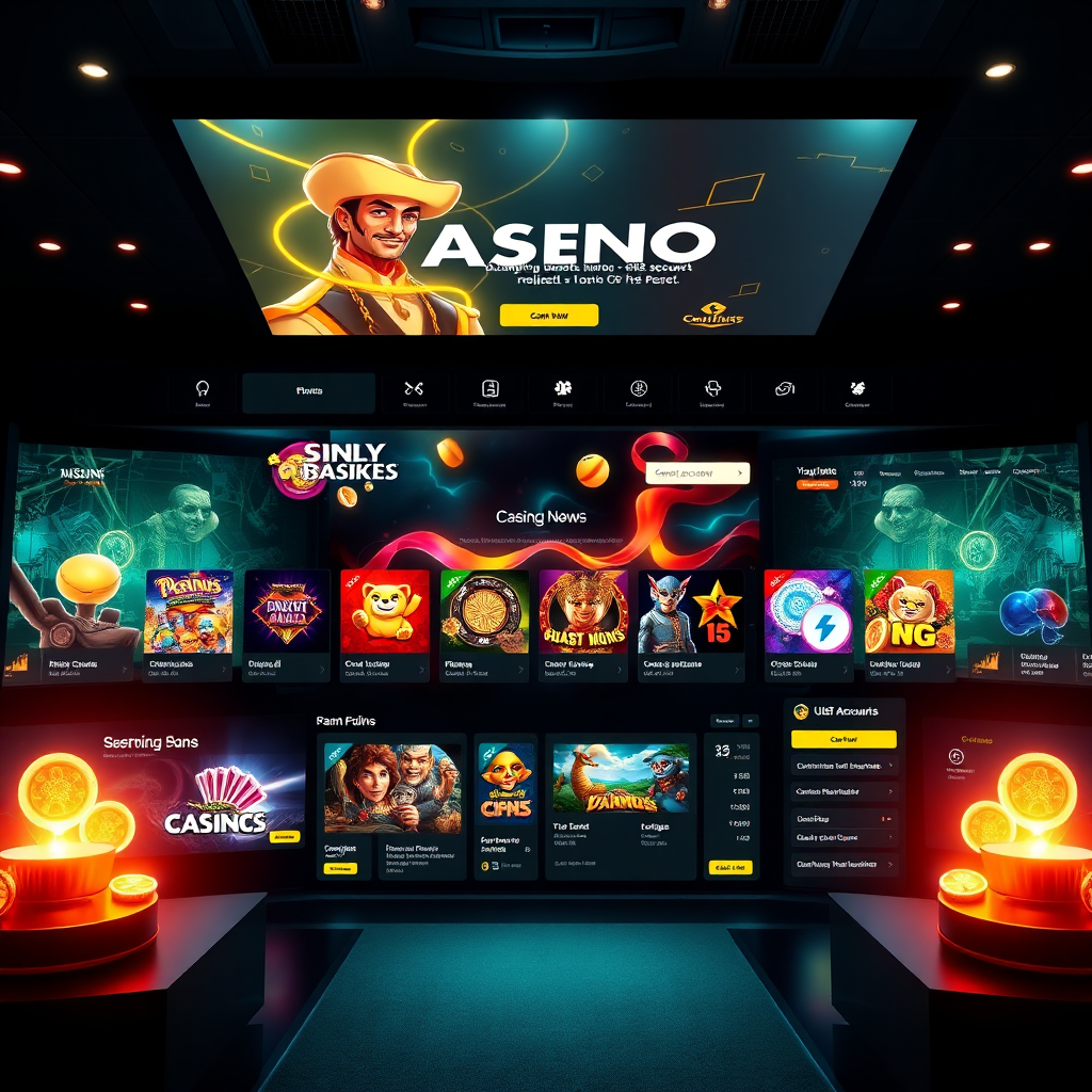 Online casino interface